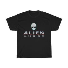 Load image into Gallery viewer, Alien Nurse - Unisex Heavy Cotton Tee - front & back - Keen Eye Design