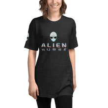 Load image into Gallery viewer, Alien Nurse - Unisex Tri-Blend Track Shirt - Keen Eye Design