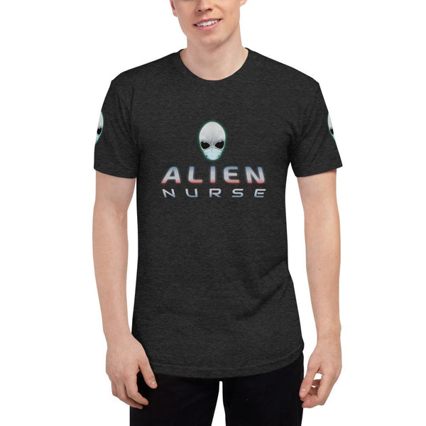 Alien Nurse - Unisex Tri-Blend Track Shirt - Keen Eye Design