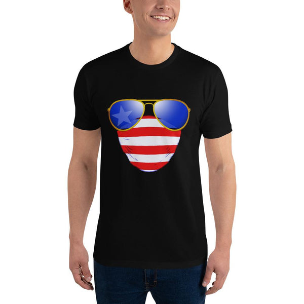 American Dude Abides - Men's Fitted T-shirt - Keen Eye Design