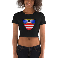 Load image into Gallery viewer, American Dude Abides - Women’s Crop Tee - Keen Eye Design
