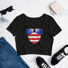 Load image into Gallery viewer, American Dude Abides - Women’s Crop Tee - Keen Eye Design