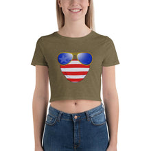 Load image into Gallery viewer, American Dude Abides - Women’s Crop Tee - Keen Eye Design