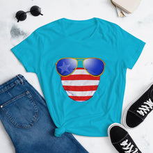 Load image into Gallery viewer, American Dude Abides - Women's Fashion Fit T-Shirt - Keen Eye Design