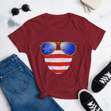 Load image into Gallery viewer, American Dude Abides - Women's Fashion Fit T-Shirt - Keen Eye Design