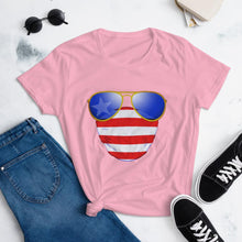 Load image into Gallery viewer, American Dude Abides - Women's Fashion Fit T-Shirt - Keen Eye Design
