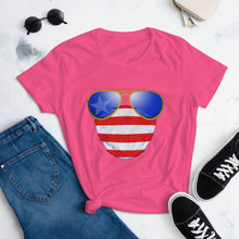 Load image into Gallery viewer, American Dude Abides - Women's Fashion Fit T-Shirt - Keen Eye Design