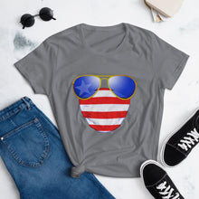 Load image into Gallery viewer, American Dude Abides - Women's Fashion Fit T-Shirt - Keen Eye Design