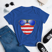 Load image into Gallery viewer, American Dude Abides - Women's Fashion Fit T-Shirt - Keen Eye Design