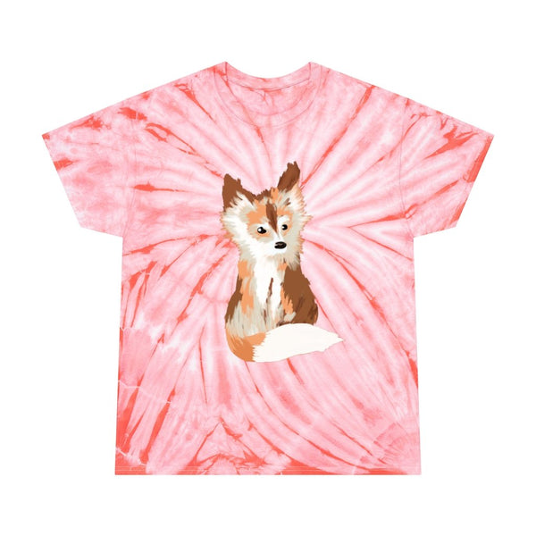 Baby Fox - Tie-Dye Tee, Cyclone Coral - Keen Eye Design