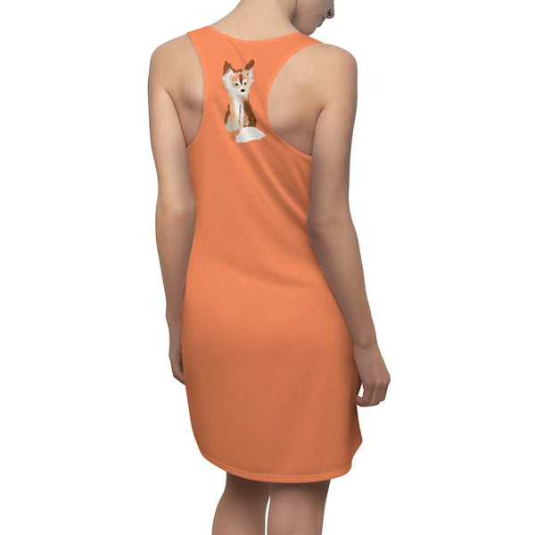 Baby Fox - Women's AOP Racerback Dress (Coral) - Keen Eye Design