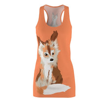 Load image into Gallery viewer, Baby Fox - Women's AOP Racerback Dress (Coral) - Keen Eye Design