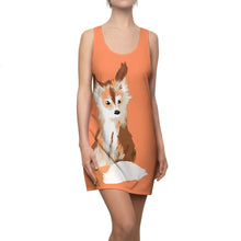 Load image into Gallery viewer, Baby Fox - Women's AOP Racerback Dress (Coral) - Keen Eye Design