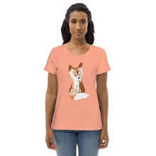 Load image into Gallery viewer, Baby Fox - Women's Fitted Eco Tee - Keen Eye Design
