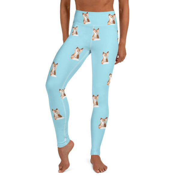 Baby Fox - Yoga Leggings (Blizzard Blue) - Keen Eye Design