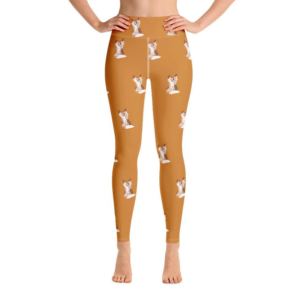 Baby Fox - Yoga Leggings (Bronze) - Keen Eye Design