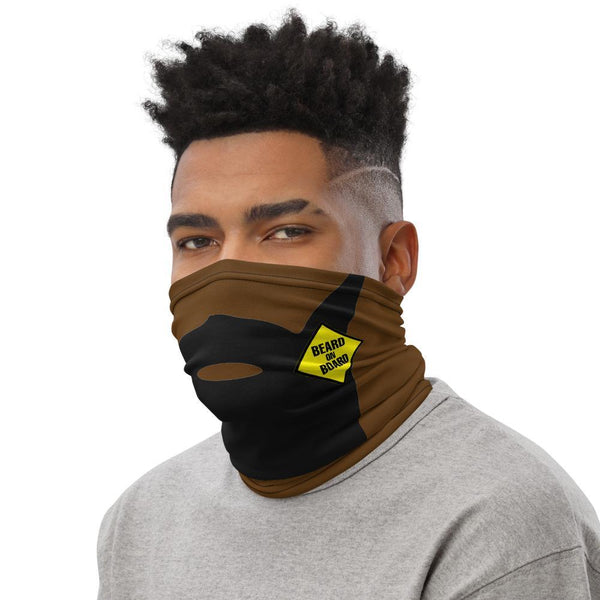 Beard On Board (V3 - Neck Gaiter (brown) - Keen Eye Design