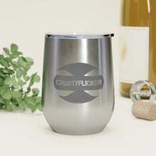 Load image into Gallery viewer, CRUSTYFLICKER Dogtag - 12oz Insulated Wine Tumbler - Keen Eye Design