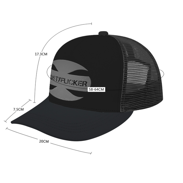 CRUSTYFLICKER Dogtag - Adult Baseball Trucker Hat (Black) : Classic Athletic Adjustable Mesh Baseball Cap for men & women - Keen Eye Design
