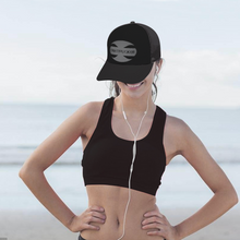 Load image into Gallery viewer, CRUSTYFLICKER Dogtag - Adult Baseball Trucker Hat (Black) : Classic Athletic Adjustable Mesh Baseball Cap for men & women - Keen Eye Design