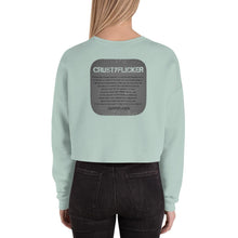 Load image into Gallery viewer, CRUSTYFLICKER Dogtag - Crop Sweatshirt - Keen Eye Design