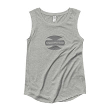Load image into Gallery viewer, CRUSTYFLICKER Dogtag - Ladies' Cap Sleeve T-Shirt - Keen Eye Design