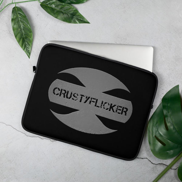 CRUSTYFLICKER Dogtag - Laptop Sleeve - Keen Eye Design