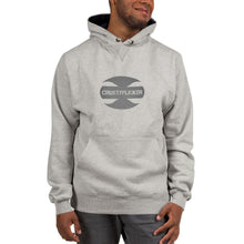 Load image into Gallery viewer, CRUSTYFLICKER Dogtag - Men's Champion Hoodie - Keen Eye Design