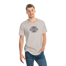 Load image into Gallery viewer, CRUSTYFLICKER Dogtag - Men's Premium Jersey Curved Hem Tee - Keen Eye Design