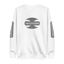 Load image into Gallery viewer, CRUSTYFLICKER Dogtag - Unisex Fleece Pullover (sleeves) - Keen Eye Design