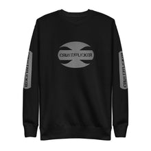 Load image into Gallery viewer, CRUSTYFLICKER Dogtag - Unisex Fleece Pullover (sleeves) - Keen Eye Design