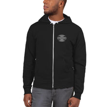 Load image into Gallery viewer, CRUSTYFLICKER Dogtag - Unisex Zip-Up Hoodie Sweater - Keen Eye Design