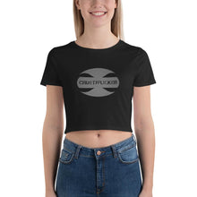 Load image into Gallery viewer, CRUSTYFLICKER Dogtag - Women's Crop Tee - Keen Eye Design