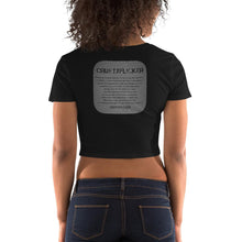Load image into Gallery viewer, CRUSTYFLICKER Dogtag - Women's Crop Tee - Keen Eye Design