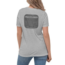Load image into Gallery viewer, CRUSTYFLICKER Dogtag - Women's Relaxed T-Shirt - Keen Eye Design