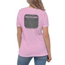Load image into Gallery viewer, CRUSTYFLICKER Dogtag - Women's Relaxed T-Shirt - Keen Eye Design