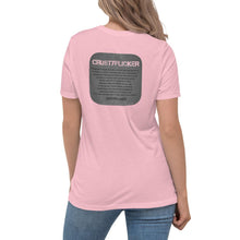 Load image into Gallery viewer, CRUSTYFLICKER Dogtag - Women's Relaxed T-Shirt - Keen Eye Design