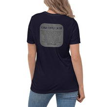 Load image into Gallery viewer, CRUSTYFLICKER Dogtag - Women's Relaxed T-Shirt - Keen Eye Design
