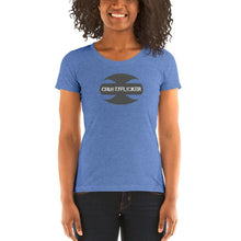 Load image into Gallery viewer, CRUSTYFLICKER 'Greyt'- Women's TriBlend Crew Neck T-shirt - Keen Eye Design
