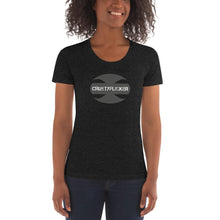 Load image into Gallery viewer, CRUSTYFLICKER 'Greyt'- Women's TriBlend Crew Neck T-shirt - Keen Eye Design