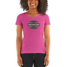 Load image into Gallery viewer, CRUSTYFLICKER 'Greyt'- Women's TriBlend Crew Neck T-shirt - Keen Eye Design