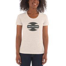 Load image into Gallery viewer, CRUSTYFLICKER 'Greyt'- Women's TriBlend Crew Neck T-shirt - Keen Eye Design
