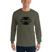 Load image into Gallery viewer, CRUSTYFLICKER - Men’s Long Sleeve Shirt - Keen Eye Design