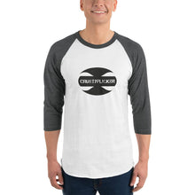 Load image into Gallery viewer, CRUSTYFLICKER Mojo - 3/4 Sleeve Raglan Shirt - Keen Eye Design
