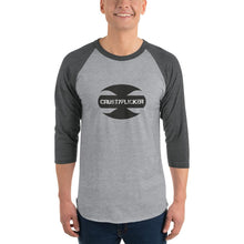 Load image into Gallery viewer, CRUSTYFLICKER Mojo - 3/4 Sleeve Raglan Shirt - Keen Eye Design