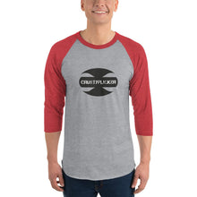 Load image into Gallery viewer, CRUSTYFLICKER Mojo - 3/4 Sleeve Raglan Shirt - Keen Eye Design