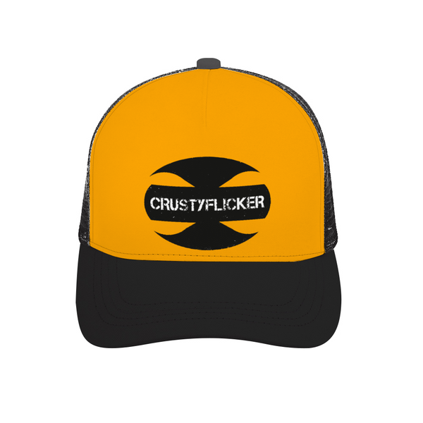 CRUSTYFLICKER Mojo - Adult Baseball Trucker Hat (Orange): Classic Athletic Adjustable Mesh Baseball Cap for men & women - Keen Eye Design