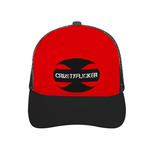 CRUSTYFLICKER Mojo - Adult Baseball Trucker Hat (Red): Classic Athletic Adjustable Mesh Baseball Cap for men & women - Keen Eye Design