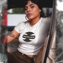 Load image into Gallery viewer, CRUSTYFLICKER Mojo - Organic Crop Top - Keen Eye Design