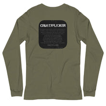 Load image into Gallery viewer, CRUSTYFLICKER Mojo - Unisex Long Sleeve Tee - Keen Eye Design